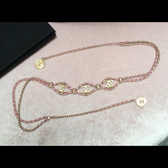 Sold Chanel Triple CC Double Chain Necklace, Metal and Lambskin - Picture 5 of 7